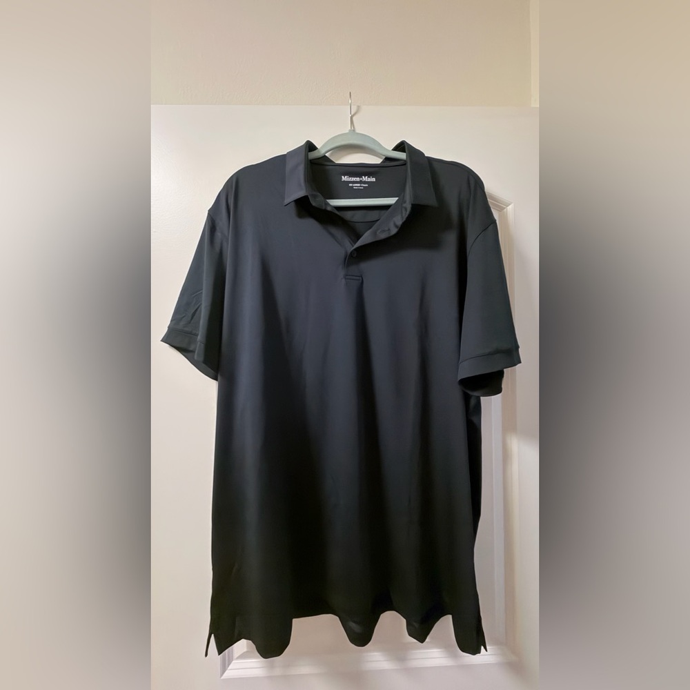 Mizzen+Main Black Short-Sleeve Performance Polo